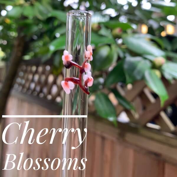 Cherry Reusable Glass Drinking Straw